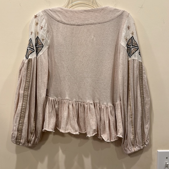 Free People Aria Embroidered‎ Top Size Small - Picture 8 of 8